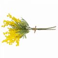 Floristik24 Planta artificial, acácia prateada, amarelo deco mimosa, 39cm 3uds