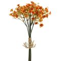 Floristik24 Gypsophila flores artificiais Gypsophila Orange L30cm 6pcs em cacho
