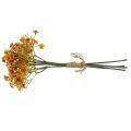 Floristik24 Gypsophila flores artificiais Gypsophila Orange L30cm 6pcs em cacho
