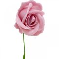 Floristik24 Rosas artificiais cera rosa rosas rosas decorativas cera Ø6cm 18p