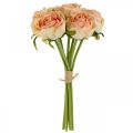Floristik24 Rosas artificiais rosas artificiais rosas 28cm cacho 7 peças