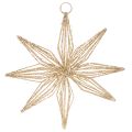 Floristik24 Estrela decorativa de LED feita de arame para pendurar, 20 LEDs, branco quente, para uso interno, 22 cm
