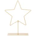 Floristik24 Estrela com 50 LEDs, decoração de mesa em metal, funciona a bateria, para uso interno, 33 cm