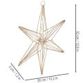 Estrela decorativa de LED feita de arame para pendurar, para uso interno, 32 cm | Floristik24.pt