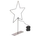 Floristik24 Estrela LED com compartimento para pilhas e suporte para peitoril de janela e mesa, 46 cm