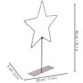 Estrela LED com compartimento para pilhas e suporte para peitoril de janela e mesa, 46 cm | Floristik24.pt