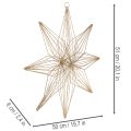 Estrela decorativa de LED feita de arame para pendurar, para uso interno, funciona com bateria, 51 cm | Floristik24.pt