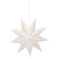 Estrela de Natal decorativa em LED para pendurar, branco quente, para uso interno, 38 cm | Floristik24.pt