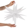 Estrela de Natal LED, branca quente, com temporizador, para uso externo, 60 cm | Floristik24.pt