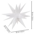 Estrela de Natal LED, branca quente, com temporizador, para uso externo, 60 cm | Floristik24.pt