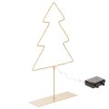 Floristik24 Silhueta de árvore de Natal com 60 LEDs brancos quentes para decoração de mesa em ambientes internos, 37 cm