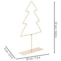 Silhueta de árvore de Natal com 60 LEDs brancos quentes para decoração de mesa em ambientes internos, 37 cm | Floristik24.pt