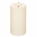 Floristik24 Vela pilar de LED feita de cera verdadeira na cor branca com função de temporizador, branco quente, 15 cm