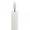 Floristik24 Vela LED vela de mesa de cera branco quente para bateria Ø2cm 24cm 2pcs