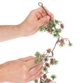 Guirlanda artificial de lariço com pinhas e ramos em forma de agulha, 120 cm | Floristik24.pt
