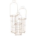 Floristik24 Conjunto de 3 lanternas de jardim em metal, estilo candeeiro de vento, Ø8,5cm A23/18,5/14,5cm.