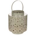 Floristik24 Lanterna com padrão de estrelas, metal, verde, 31 cm
