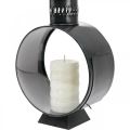 Floristik24 Lanterna decorativa redonda, decoração rústica com velas, claraboia de metal Ø20cm Alt.30cm