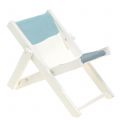 Floristik24 Cadeira de praia decorativa branco-azul-cinza Alt.10cm