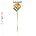 Flor artificial de Alstroeméria laranja, arranjo decorativo artificial, 75 cm, 3 peças. | Floristik24.pt