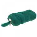 Floristik24 Cordão de lã fusível de lã cordão de feltro verde escuro 10m