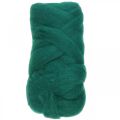 Floristik24 Cordão de lã fusível de lã cordão de feltro verde escuro 10m