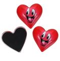 Floristik24 Ímã coração emoticon vermelho 4cm 6pcs