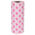 Papel para punho com estampa de coração, rosa, 25cm, 100m | Floristik24.pt