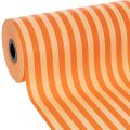 Floristik24 Rolo de papel para punho, listrado laranja, 25 cm x 100 m