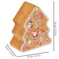 Lata de Natal, lata para biscoitos, árvore de Natal e casinha, estilo biscoito de gengibre, 14 cm, 2 peças | Floristik24.pt