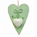 Floristik24 Coração de metal, coração decorativo para pendurar, decoração de coração A14,5cm 2uds