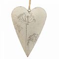 Floristik24 Coração de metal, coração decorativo para pendurar, decoração coração A11cm 3uds