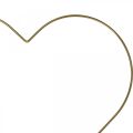 Floristik24 Anel de metal em forma de coração, metal de decoração pendurado, laço decorativo dourado W32.5cm 3pcs