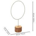 Anel decorativo de metal sobre suporte de madeira para decoração de mesa, 43 cm | Floristik24.pt