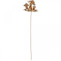 Floristik24 Toadstools plugs de outono, decoração de metal, pátina de plugs de flores 39cm