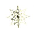 Floristik24 Estrela de metal para pendurar ouro 3D de 16 cm