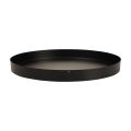 Bandeja de metal redonda para velas preta Ø20cm Alt.2,5cm 2 unidades | Floristik24.pt