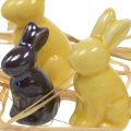 Floristik24 Mini coelhinhos da Páscoa, mistura de coelhinhos de cerâmica, decoração de primavera colorida H5.5/5/4cm conjunto de 5