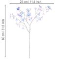 Ramo artificial florido com flores iridescentes, 80 cm | Floristik24.pt