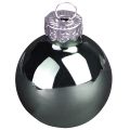 Mini bolas de Natal vidro verde madrepérola cinza Ø3cm 22 un | Floristik24.pt