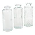 Floristik24 Mini vasos de vidro decorativos para garrafas Ø5cm Alt.13cm 3 unidades