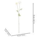 Papoula artificial branca, haste longa, 78 cm, 3 peças | Floristik24.pt
