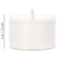 Luzes noturnas tipo tealight brancas em bandeja de plástico, 8 horas de duração, 50 unidades. | Floristik24.pt
