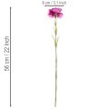 Cravo artificial bicolor, haste longa de 56 cm, buquê com 8 unidades. | Floristik24.pt