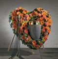 Floristik24 Coração de urna OASIS® Bioline® Deco 65 cm com suporte