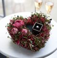 Floristik24 Coração de espuma floral preto 33 cm 2 peças decoração de casamento