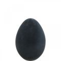 Floristik24 Ovo de Páscoa plástico decoração ovo preto flocado 25cm