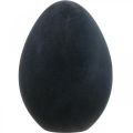 Floristik24 Ovo de Páscoa de plástico ovo preto decoração de Páscoa flocado 40cm