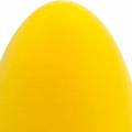 Floristik24 Ovo de Páscoa flocado amarelo H25cm ovos decorativos Decoração de Páscoa