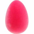 Floristik24 Ovo de páscoa rosa ovo decorativo H40cm decoração flocada páscoa